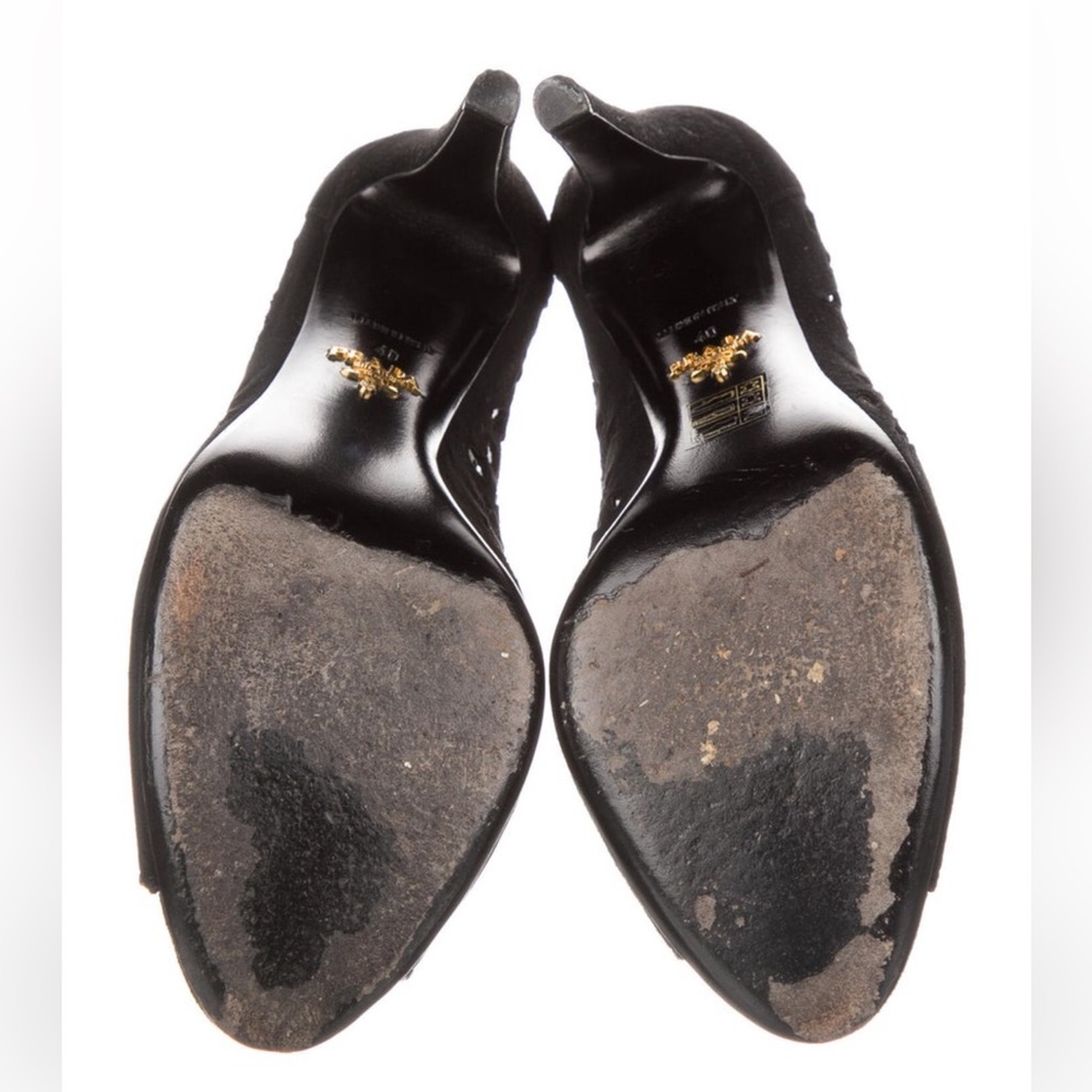 Prada Black Cutout Heels - Picture 5 of 5